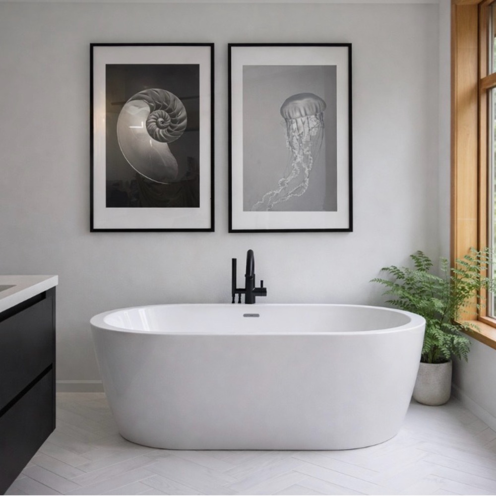 Set IKEA Black and Gray Nautical Art Prints